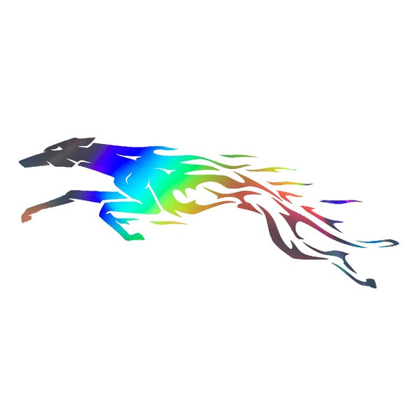 2PCS 20cm Greyhound Abstract Flamer Speed Trail Flaming Flame Flag Vinyl Car Stickers Decal Decor Laser Silver Colorful Home Decoration Car Sticker