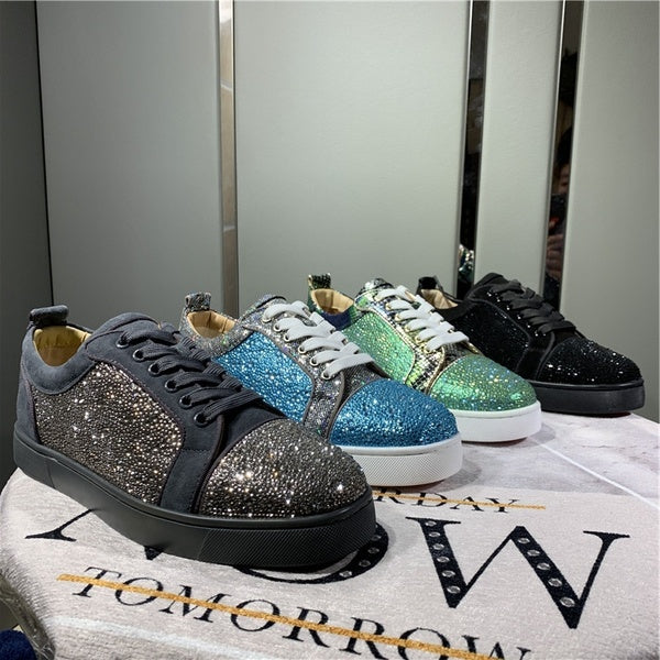 Hommes Chaussures Sneaker Strass Paillettes Chaussures Causal Flats Chaussures
