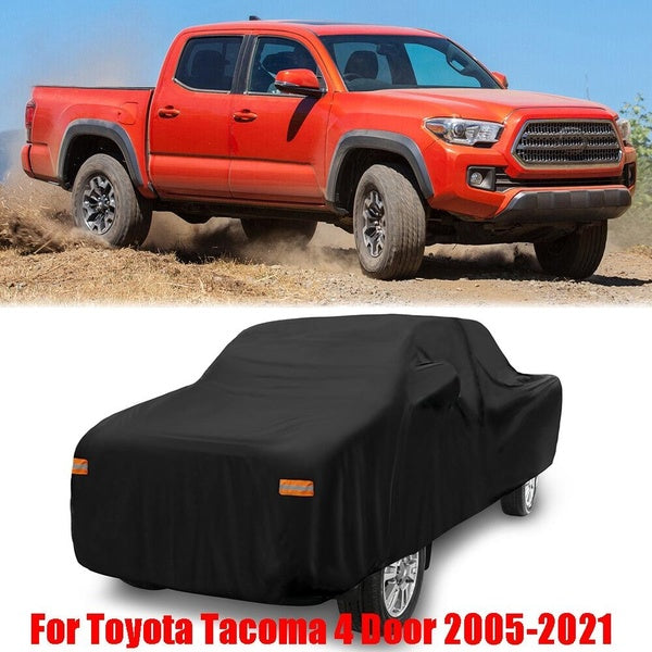 Pickup Truck Car Cover For Toyota Tacoma Extended Cab Crew Cab 4-Door 5.0-6.1 Feet Bed 2005-2021