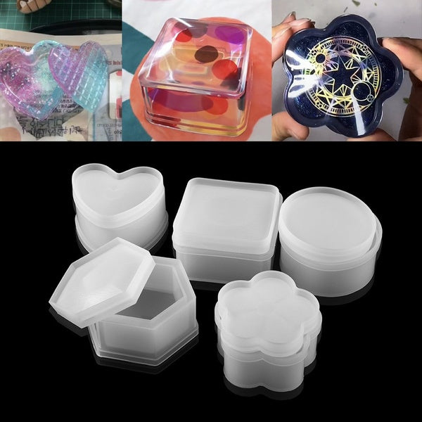 Storage Box Silicone Mold For Jewelry Making Love Heart Shape Casting Mold DIY Crystal UV Epoxy Resin Gift Box Jewelry Tools