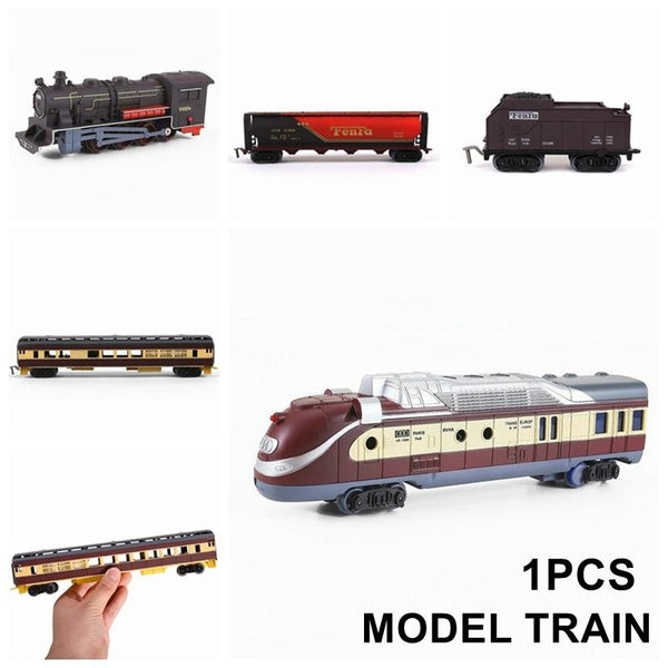 Simulation Model Electric Train Toy Universal Power Train Head Train Carriage Model Building Train Accessories Children Toy