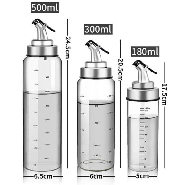 Oil Bottle Sauce Bottle Cooking Seasoning Glass Storage Bottles for Oil and Vinegar Creative Oil Dispenser For Kitchen Accessor