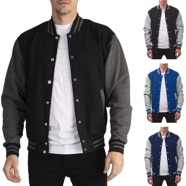 Spring Autumn Fashion Men's Casual Baseball Jackets Men's Coats 4 Colors