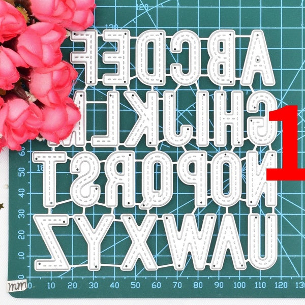 2 Styles A to Z Alphabet Cutting Dies Letter Metal Die Cuts for DIY Scrapbooking Album Card Making Paper Crafts