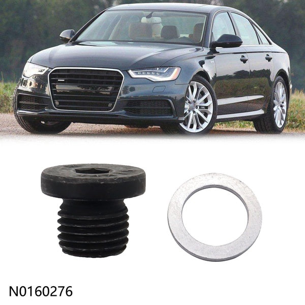 Engine Oil Sump Drain Plug Screw Bolt Washer N0160276 For Audi A4 A5 A6 A7 A8 Q5 Q7 S5 For VW Touareg N0160276 Car Accessories
