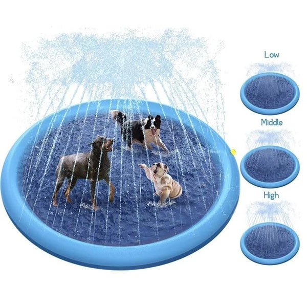 100-150-170cm Summer Dog Toy Splash Sprinkler Pad Pet Swimming Pool Interactive for Pet Children Interactive Outdoor Play Water Mat Toys