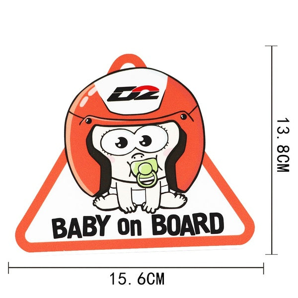 15.6CMX13.8CM Baby on Board Car Sticker Helmet baby Decal