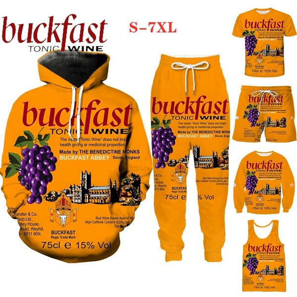 New Hot Plus-size S-7XL Selling Buckfast Tonic Wine Men Women Printing Harajuku Style T Shirt -hoodies- Sweatshirts-pants-shorts-vest-Zip Hoodies