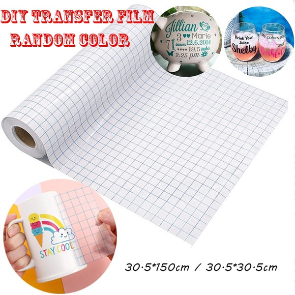  Vinyl Transfer Tape Roll (12 x 12 Feet) Vinyl Sheets Included - Clear Vinyl Transfer Paper for Cricut & Silhouette Cameo"
