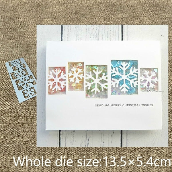 New Design Christmas Snowflake Frame Metal Cutting Dies for Scrapbooking-Photo Album Decorative Embossing Handcraft Die Cutting Template Crafts
