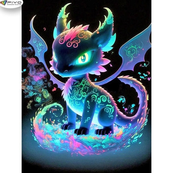 5D Diamond Painting Dragon Diamond Embroidery Full Rhinestone Diy Mosaic Cross Stitch Kit Home Decor Gift(Full Round 15x25-20x30-30x40-40x50-50x70cm)