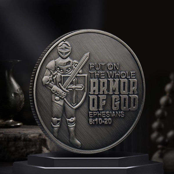 Armored Warrior Commemorative Coin Metal Craft Decoration Coin Collection Gift