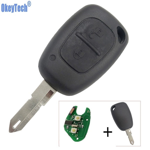 2 Buttons Car Complete Remote Key Case Shell + ID 46 Chip Transmister for Renault Traffic Master Vivaro Movano Kangoo