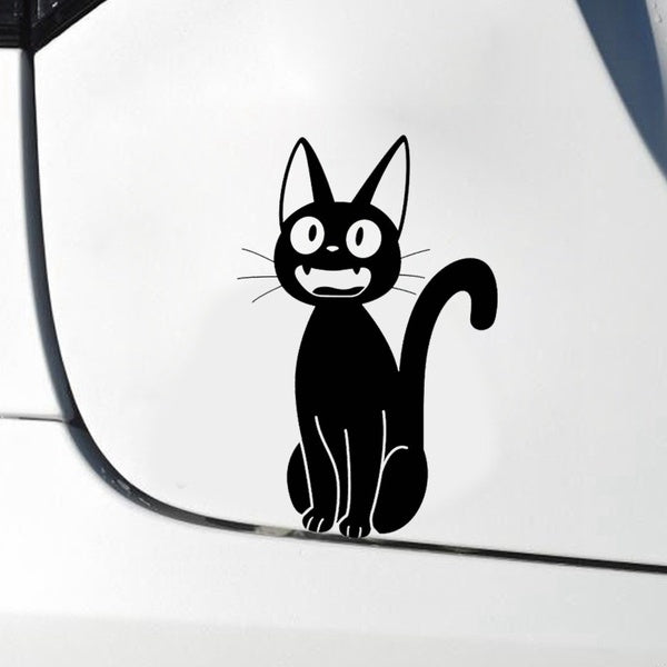 12*18.5CM Jiji Cat Funny Window Glass Decorative Decals Creative Cartoon Car Sticker