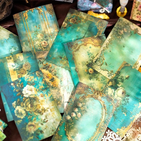 30Pcs-Pack Rococo Palace Wall Series Series Decoration Material Paper Perfect for Journal Collage Scrapbooking DIY Stationery