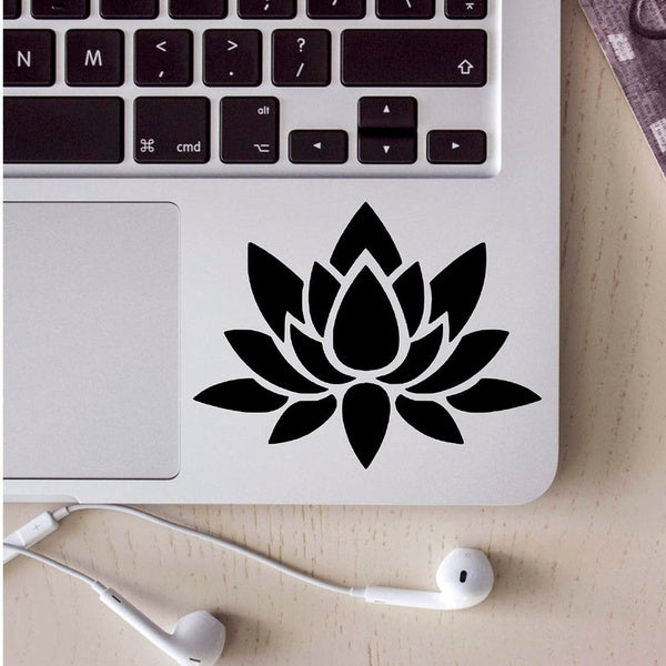 lotus flower sticker, laptop skin, laptop decal, laptop sticker, lotus decal, lotus flower, computer sticker, vinyl decal, coffee mug decals