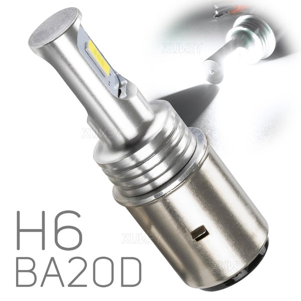 H6 LED Aluminium Bulbs White Motorcycle Lights Backup Blinker Stop Brake Tail Motorbike Light Bulbs LED Headlight High Low Beam