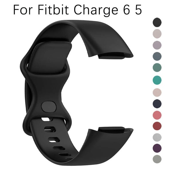 Silicone Strap For Fitbit Charge 6 Band Accessories Official Soft Replacement Wristband Sport Bracelet for Fitbit Charge 5 Bands Matron Inn