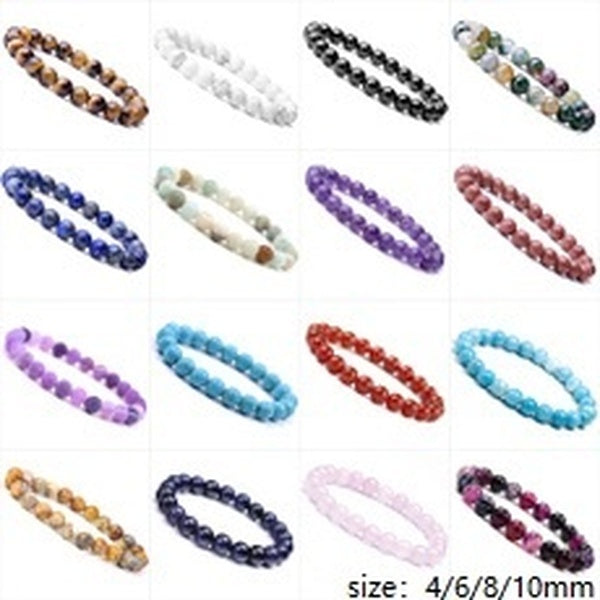 Chakra perlé Bracelet à breloques hommes 8mm pierre naturelle oeil de tigre Malachite lapis lazuli perles de guérison Bracelet femmes bijoux de Yoga