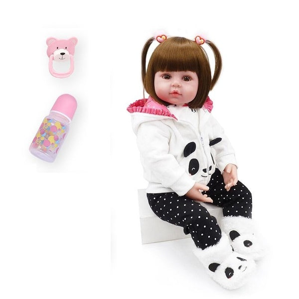 18 pouces Réaliste Reborn Baby Dolls Nouveau-né Doux Silicone Pondéré Baby Dolls Real Life Dolls