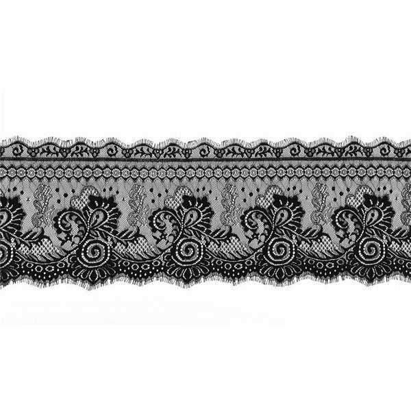 3 Yards Blanc Broderie Dentelle Garniture Français Noir Dentelle Tissu pour Couture Artisanat, Accessoires De Vêtement, Lingerie