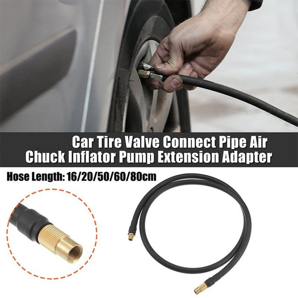 X AUTOHAUX 16-20-50-60-80-100cm Threaded Tire Inflator Extension Hose Chuck Adapter Air Pump Tube Tire Valve Pipe for Car Truck Bike MTB Copper Rubbe