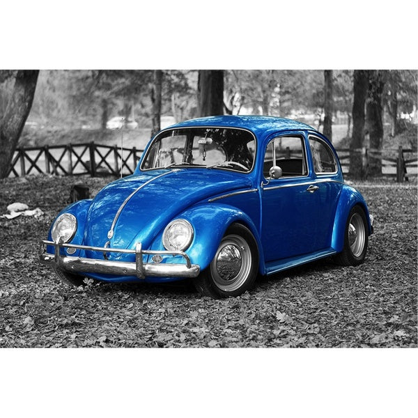 DIY 5D Diamond Painting Blue Car Full Drill with Number Kits Home and Kitchen Fashion Crystal Rhinestone Cross Stitch Embroidery Paintings Canvas Pic