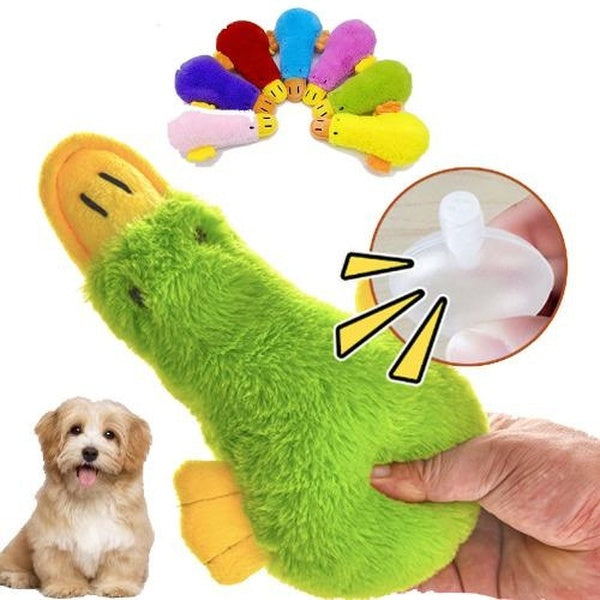 Pet Supplies Squeak Dog Toy for Small Medium Large Breeds Cute Duck with Soft Squeaker Fun for Indoor Puppies Plush Chew and Play