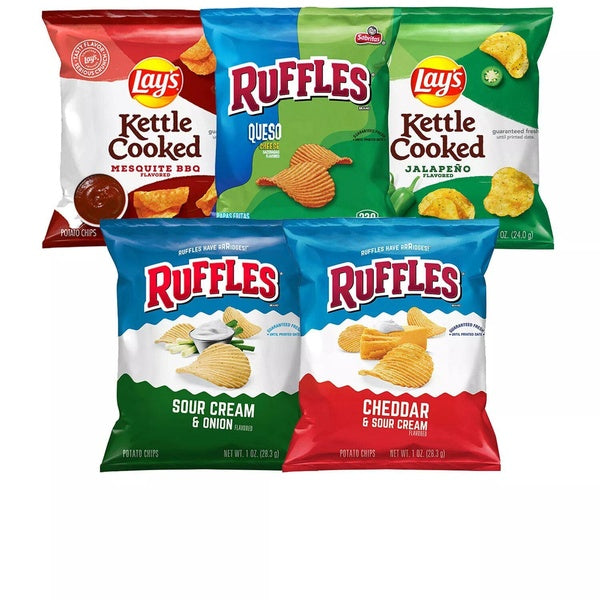 Lay's & Ruffles Crunch Mix Chips, Variety Pack, 50 pk