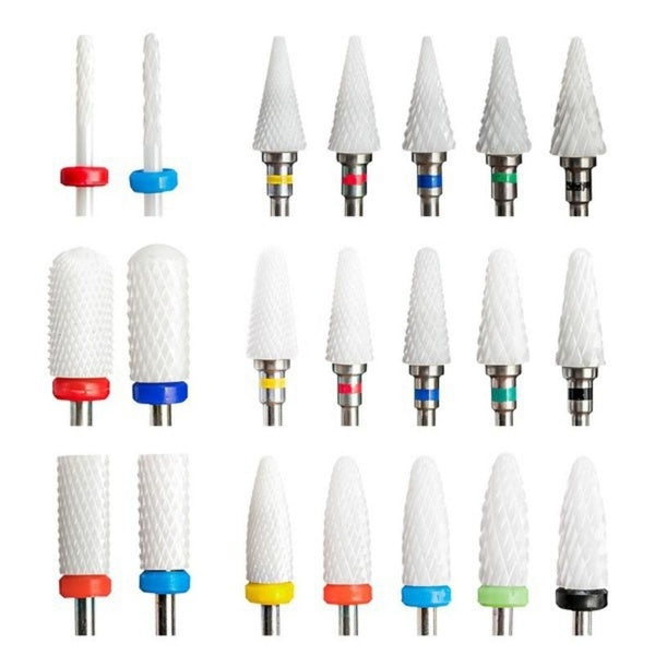 1pc Ceramic Milling Cutter Nail Drill Bits for Removing Nail Gel Polish Manicure Machine Nail Art Tools Accessories Nails Files