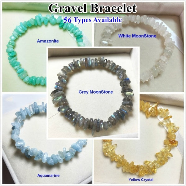 Cristaux Pierre Strand Gravier Perles Bracelet Naturel Quartz Chips 7 Chakra Femmes Bracelets Mode Énergie Bijoux À La Main Gemmes