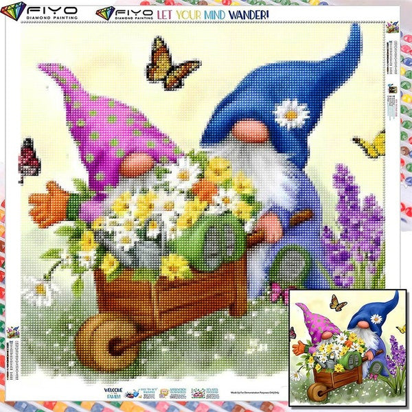 FIYO DIY 5D Goblins Diamond Painting Full Drill with Number Kits Home and Kitchen Fashion Mosaic Diamond Painting Canvas Wall Decoration Gift Crafts