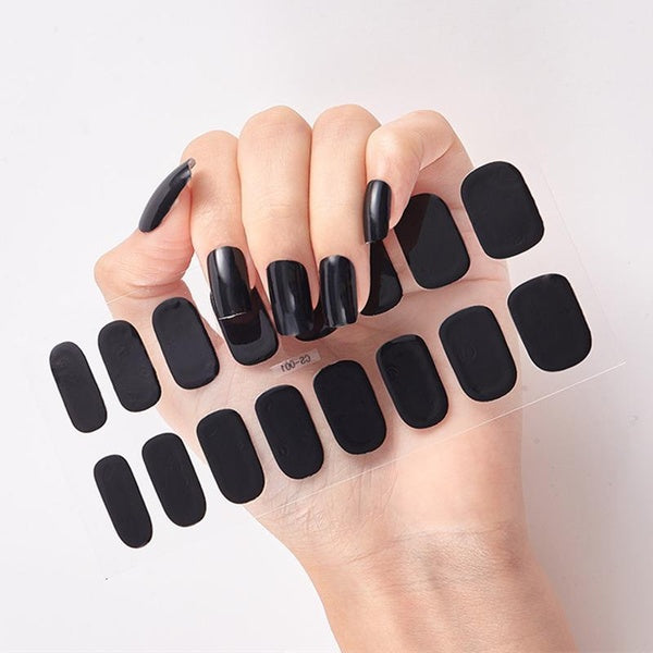 17 Style High Quality Nail Stickers Fashion Solid Color Nail Stickers Self-Adhesive Nail Decorative Nail Strips Nail Sticker Set Nail Art