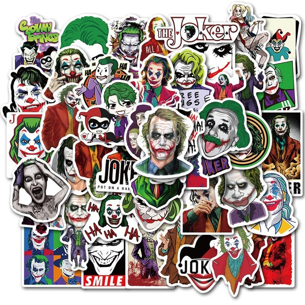 10-50PCS Interesting The Joker Sticker Suitcase Trolley Case Waterproof Sticker Laptop Decal Fashion DIY Graffiti Sticker Car Sticker