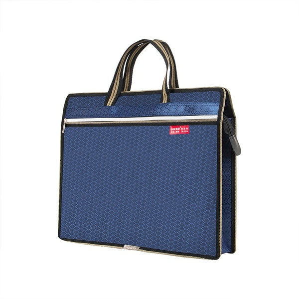 A4 Portable File Bag Oxford Handbag Expanding Folder Briefcase Documents Bag Messenger Bag Books iPad Files Storage Bag Pouch Organiser for Conferenc