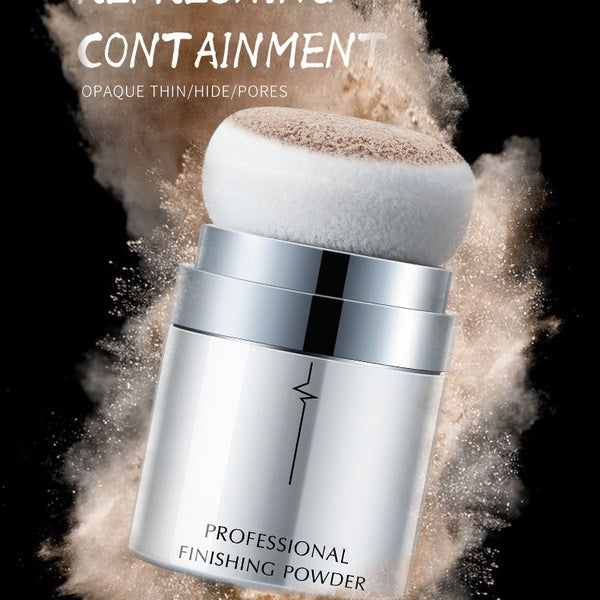 BB CC & Alphabet 12 Color Face Powder Makeup with Puff Smooth Loose Powder Oil-control Foundation Contour Pores Cover Finish Powder