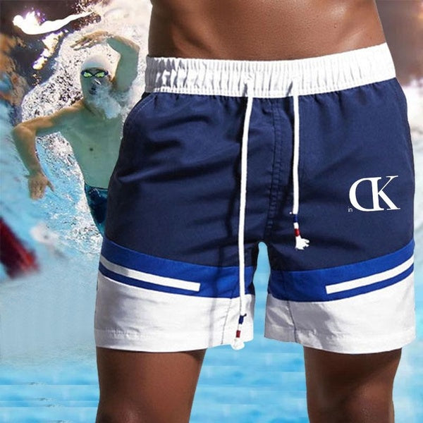 Fashion Men's Swim Trunks Quick Dry Bathing Suits Mesh Lining Drawstring Beach Shorts Running Surfing Sports Fitness Pants