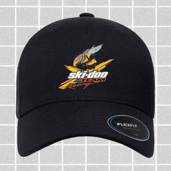 Ski-Doo Ski Doo Racing Snow Ice Logo Casquette de baseball noire imprimée