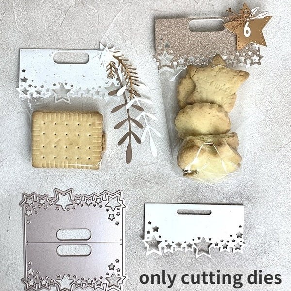 Star Card Box Pack Bag Topper Head Handle Metal Cutting Dies for DIY Scrapbooking Album Paper Cards Decorative Crafts Embossing Die Cuts