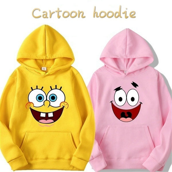 2021 SpongeBob Squarepants Print Hoodie Fall Winter Comfortable Top Pullover