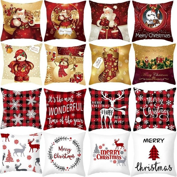 Perfect Decoration for Christmas Christmas Throw Pillow Covers Xmas Cushion Cover Case Decorations Winter Holiday Pillowcases for Sofa Bed Couch Car