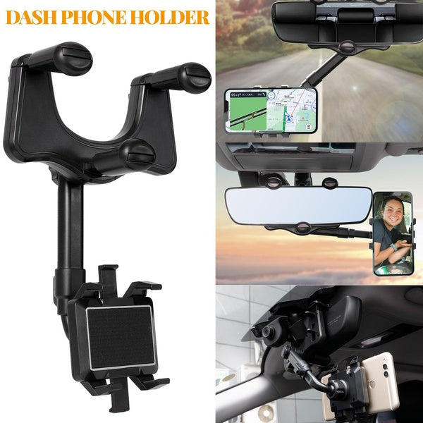 Car Phone Holder Clip Car Stand Adjustable Bracket Auto Rear View Mirror Mount Cell Phone GPS Mount Support Interior Accessories