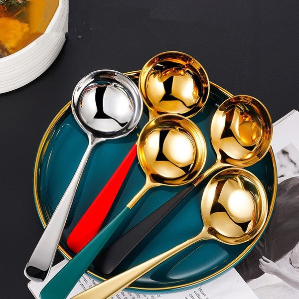 1PC Stainless Steel Long Handle Ladle Spoon Big Soup Ladle Useful Kitchen Cooking Tool Utensil Colander Spoon OK 1166