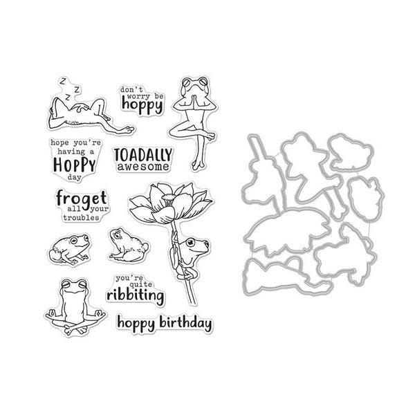 Frog Silicone Clear Stamp Rubber Seal or Metal Cutting Dies for DIY Scrapbooking Photo Album Embossing Decorative Craf
