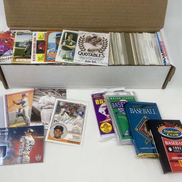 Énorme lot de baseball de collection de cartes de sport avec 600 cartes à collectionner plus avec packs scellés Collector Bundle