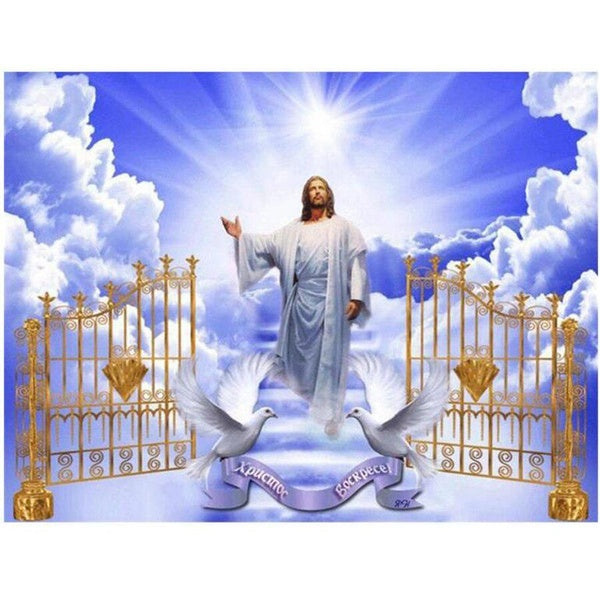 Religious Jesus Dove of Peace Full Drill Diamond Embroidery Rhinestone DIY 5D Diamond Painting Mosaic Home Decor