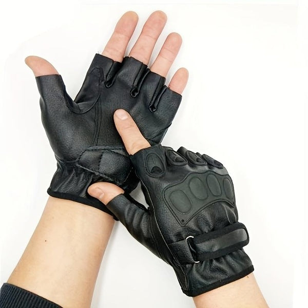 Gants demi-doigt pour hommes, coque de protection pour Sports de plein air, Fitness, Combat tactique, cyclisme, gants d'entraînement