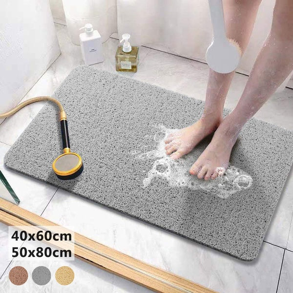 Soft Bath Mat, Nonslip Mat, Shower, Tub Mat, Non Slip Comfort Bathtub Mats with Drain, Waterproof