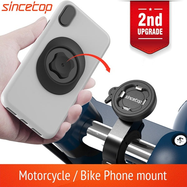 Support de téléphone de vélo, support de téléphone portable de moto avec adaptateur universel, support de guidon avant de vélo pour VTT, scooter, éle