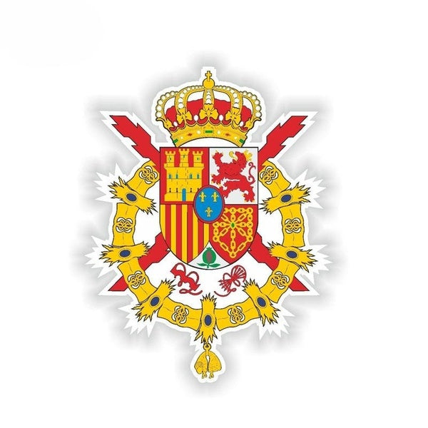 10.3CM*14.3CM Funny Spain Coat Of Arms Car Body Car Sticker Creative Decal 6-1933